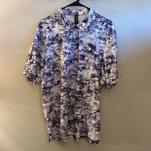 lululemon athletica Marble Purple and White Polo Shirt